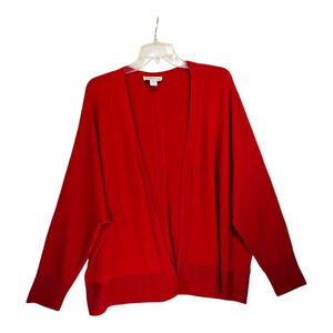 Coldwater Creek Red Open Front Dolman Sleeve Cardigan Size 3X
